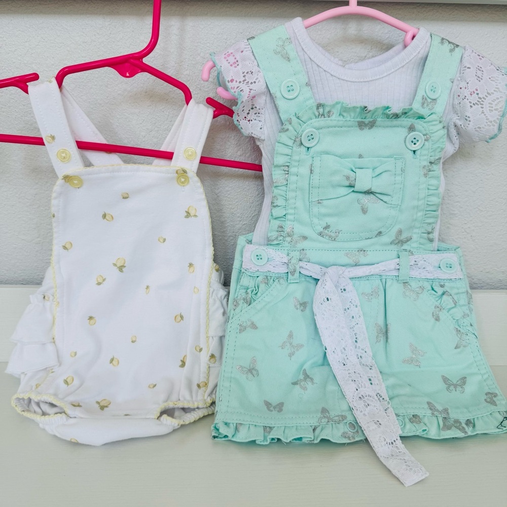Cute 0-3 months baby outfits, pack of two, NWT